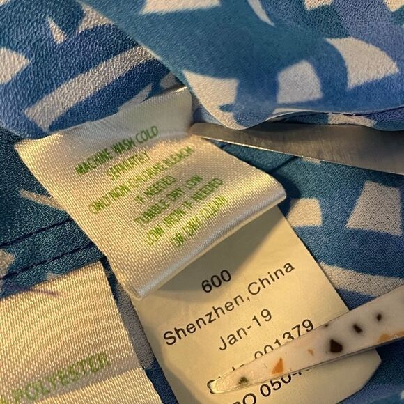 Lilly Pulitzer Blue Floral Tank Top S - Picture 7 of 7